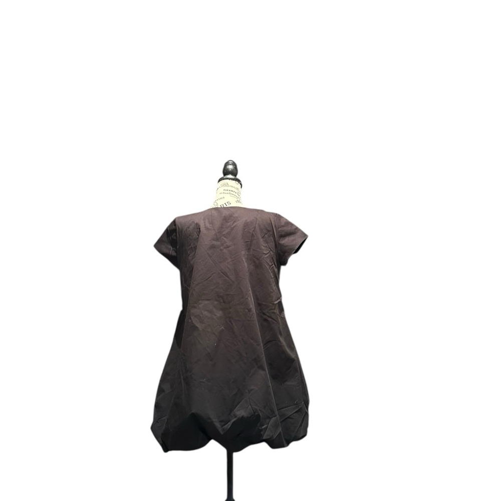 Designer Amanda Uprichard New York by Nordstrom Black Cap Sleeve Bubble Dress - Picture 4 of 9